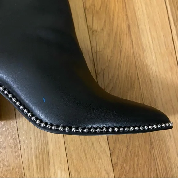 {Steve Madden} NIB Black Jinxed Embellished Pointed Toe Ankle Boots - size 10 - Picture 7 of 9